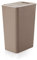 Poubelle de cuisine rectangulaire avec couvercle tactile - 34 x 15 x 20 cm - Marron
