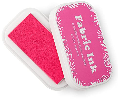 Stoff-Stempelkissen, waschbare Stempelkissen zum Stempeln, permanente Stempel, Partner, DIY, Farbe für Kartenherstellung, Fingerabdrücke, Kunst (233 Rosa)