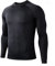 HUGE SPORTS Herren Thermo Unterhemd Langarm Thermounterwäsche Oberteile Atmungsaktiv Langarmshirt für Winter Outdoor Schwarz S