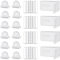Glarks Lot de 60 mini charnières en acrylique transparent - 15 ensembles de 55 x 25 mm - Loquet de charnières en acrylique avec boucle de verrouillage et 30 charnières pliables en plastique