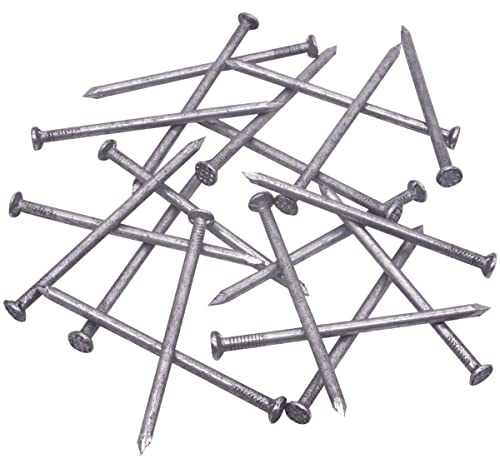 SKIR'CO (400pcs) Clous de construction en acier 2,5 x 50 mm Tête ronde plate Clous en fil de fer multi-usage pour bois