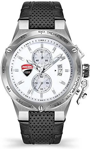 Ducati Herren Analog Quarz Uhr mit Leder Armband DTWGC2019104