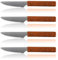 LaXon Messer, Frühstücksmesser, 4er Messerset, Brotmesser mit Wellenschliff, orange Brötchenmesser, spülmaschinenfest