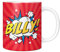 Mug Monster - Personalised Name Mug, Comic Super Hero Customised Gift with Text - Ceramic Coffee Mug/Cup, Gift for Men or Women, Extra Large and Giant Mug Available, 11oz White Mug, Red