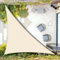 AXT SHADE Toldo Vela de Sombra Impermeable Triangular 3x3x4,25m Protección Rayos UV para Exterior Terraza Patio Jardín-Caqui Claro