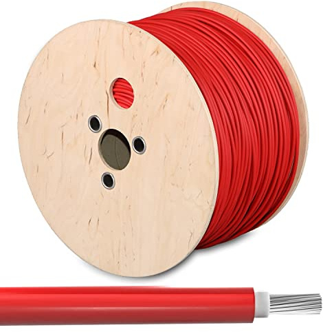 H4L Câble solaire photovoltaïque 6 mm² Rouge 80 m Câble de raccordement en cuivre Câble d'alimentation