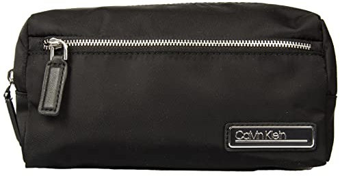 Calvin Klein Enveloppe trousse beauté trousse cosmétique article ZW0ZW01458-22 x 14 x 10 cm (environ), BDS Black/Nero, Taille unique