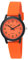 Ravel - Silikon-Damen-Armbanduhr Sommer in Schwarz (30mm Uhrengehäuse) - Analog Quarz - R1813.8 - Lebendiges Orange