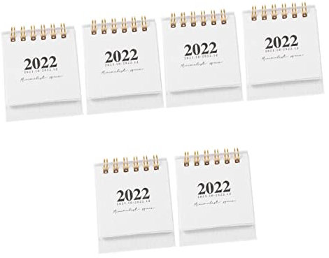 Operitacx 6 Stk Einfacher Mini-tischkalender Erinnerung An Tischdaten Minikalender 2021 Monatskalender 2022-2023 Kalender 2021-2022 Tisch-stehpult Ewiger Kalender Papier Weiß Spiral- Büro