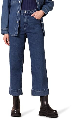 Amazon Essentials Jean Longueur Cheville, Coupe Classique, Jambes Larges et Taille Haute - couleurs abandonnées Femme