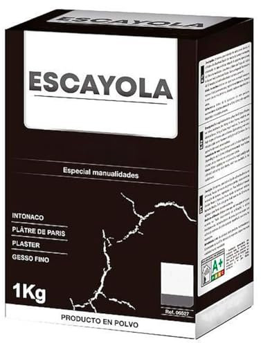 ACAN Tradineur - Escayola en polvo, especial manualidades, gran finura, albañilería, fijación marcos, retapado de agujeros, reparaciones, interior, fabricado en España (1 kg)