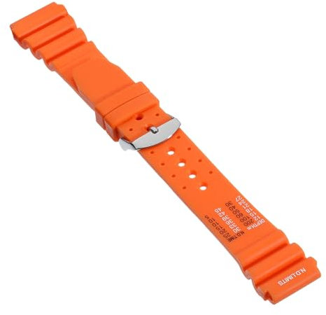 Kistanio Silikonarmband Taucherarmband mit Edelstahl Dornschließe Orange 22 MM