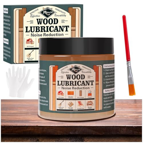 Meuvcol Lubrifiant pour bois pour projets de maison, pâte de cire multi-usages pour bois – Lubrifiant pour charnière de tiroir et de porte – Lubrifiant pour commode, armoire, guitare, puzzle, chaise –