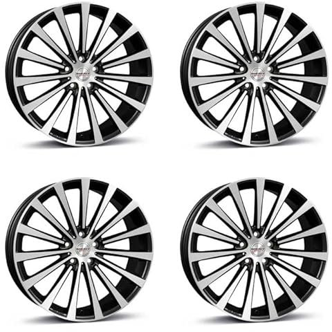 4x Borbet Felgen BLX 8.5x20 ET24 5x112 black polished matt kompatibel mit Mercedes C CLC CLS E GLC S SL SLC SLK