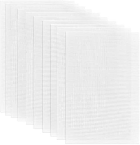 craspire 10 Stück Fursuit Eye Mesh 11.81x7.87 Zoll Weißes PVC Kunststoffnetz 0.5mm Loch Wasserdichtes Bedruckbares Mesh Für Furries Cosplay DIY Craft Prop Making Skulptur Home Decor