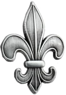 Clj Charles Le Jeune Pin's Fleur De Lys - Argent Brossé - Royauté Française - Royal - qualité de finition - Epingle - Broche - Badge - ROYAL-FLEUR-LYS