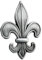 Clj Charles Le Jeune Pin's Fleur De Lys - Argent Brossé - Royauté Française - Royal - qualité de finition - Epingle - Broche - Badge - ROYAL-FLEUR-LYS