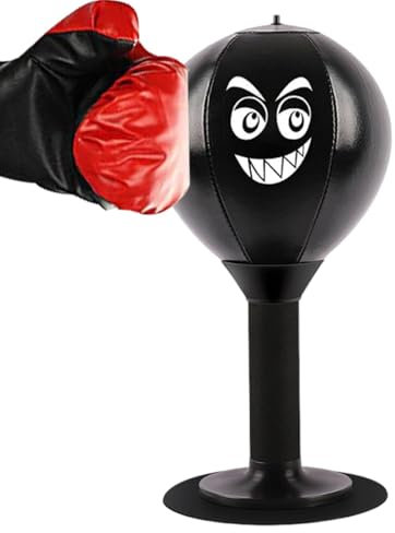 YNPQTDS Sac De Boxe De Bureau, Anti Stress avec Ventouse Soulager, Ballon De Boxe De Bureau, Punching Ball De Bureau, Boxe Table Stress Buster sur Pied Punching Ball, Desktop Punching Ball