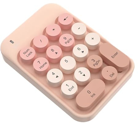 Juqoyue 2,4G Wireless Numerisches Tastenfeld Drahtloses Zahlenfeld 2,4G Numerisches Tastenfeld Leises USB-Tastenfeld für Laptop/Notebook/PC C