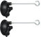 Baxnore 4 Pack Window Suction Cup Hangers, Heavy Duty ABS Hooks for Bird Feeders Wind Chimes, 2.68 in Adhesive Suction with Lock Mechanism, Indoor/Outdoor Decoration (2 Pack)