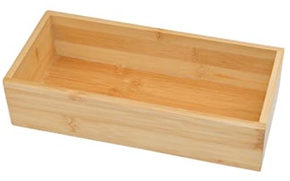 PartyMagix Bambus Holzkiste in verschiedenen Größen – Schreibtisch Organizer für Büro & Home Office – Dekorative Aufbewahrungskiste aus Bambus – Mehrzweck Box für Bad, Küche, Wohnzimmer & Regale