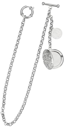 DONGKER Pocket Watch Chain, 12 Inch Antique Detachable Locket Pendant Watch Chain for Men Suit Vest Shirt