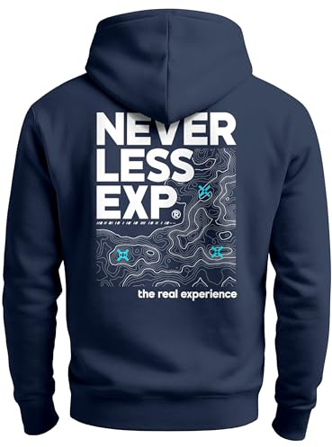 Neverless® Herren Hoodie Backprint Outdoor Expedition Motiv Kapuzen-Pullover Männer Fashion Streetstyle