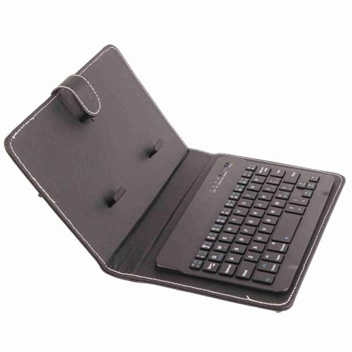 Drfeify Tastiera del Telefono, Cover per Tastiera Bluetooth con Supporto, Pelle PU, Compatibilità Universale per Smartphone da 4,5-6,8 Pollici (BLACK)
