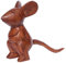 Wogeka Schöne Maus Holz Tier Figur Dekoration Handarbeit Schnitzerei Geschenk-Idee KTier 05