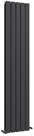 iBathUK Apex Tall Vertical Radiator, Double Flat Panel Radiators, 1800x376mm Slim Radiator, Wall Mounted for Bathroom,Kitchen,Living Room- Anthracite