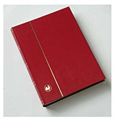 GOLDHAHN-Luxus-60 weiße Seiten A4 Briefmarkenalbum Einsteckbuch hellroter Einband