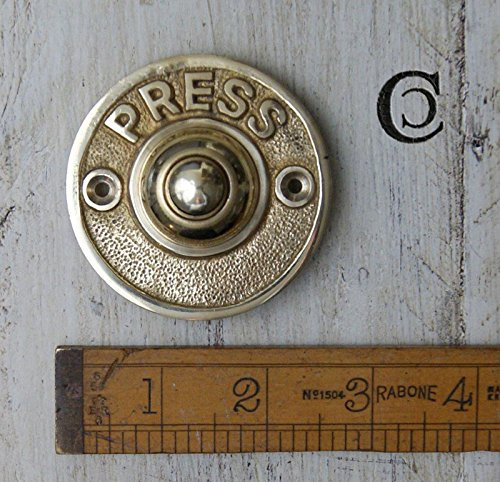 HARDWARE FOR YOU ARCHITECTURAL ROUND BRASS DOOR BELL PUSH BELLS (C03)