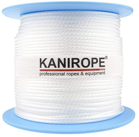 Kanirope® Dyneema Seil PRO 1mm 100m Weiß 12-fach geflochten SK78 verstreckt beschichtet