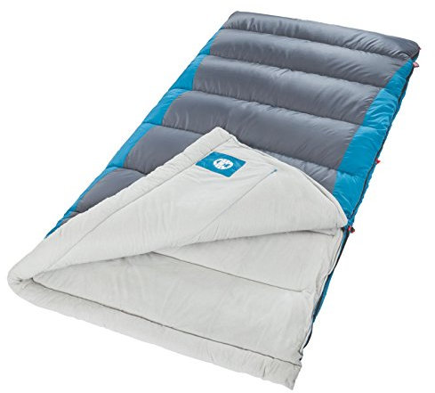 Coleman Autumn Glen Big & Tall Schlafsack, 4,4 °C kühles Wetter, Schlafsack für Erwachsene, großer Camping-Schlafsack mit reißfestem Reißverschluss und Packsack im Lieferumfang enthalten