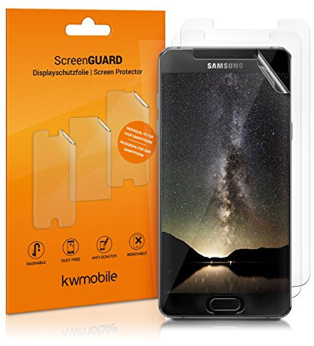 kwmobile 3X Displayschutzfolie kompatibel mit Samsung Galaxy A5 (2016) Folie - klare Schutzfolien Set in transparent