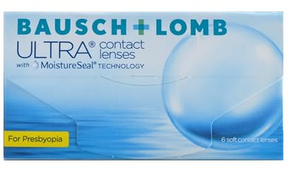Bausch und Lomb Ultra for Presbyopia, Premium Monatslinsen, Gleitsicht-Kontaktlinsen weich, 6 Stück BC 8.5 mm / DIA 14.2 / -8 Dioptrien / ADD High