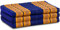 livasia Nachhaltige Kindermatratze aus Kapok, Klappmatratze, Reisebett Kinderbett faltbar, ökologische Yogamatte klappbar, Spielmatte, Liege für Garten und Balkon 140x70x8cm (Blau/Gelb)