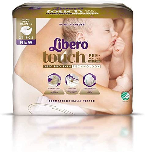 Libero Touch Premature Baby Nappies - 0-2.5kg (1 Pack of 24)