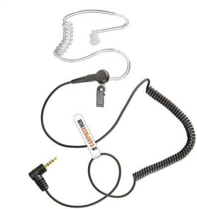Compatible with Sepura 2.5mm Jack Listen/Receive only airwave Police Covert Acoustic Tube Earpiece