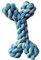 Croci Gioco in Corda Osso Bicolor P Astel Blue, 20 cm