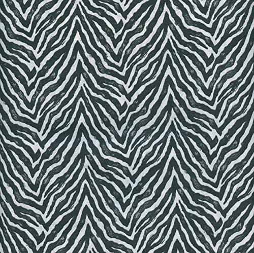 Textiles français Baumwollstoff | Zebra Stoff - Schwarz und Weiß | 100% Baumwolle | Stoffbreite: 160 cm (pro Laufmeter)*