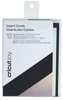 Cricut Joy™ Einlegekarten, Schwarz/Silber Holografisch
