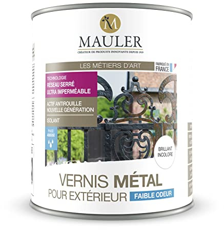 MAULER Pro - Vernis Métal pour Extérieur - Brillant Incolore 1L | Antirouille préventif et fixe la rouille existante en empêchant son développement - Qualité Professionnelle depuis 1919