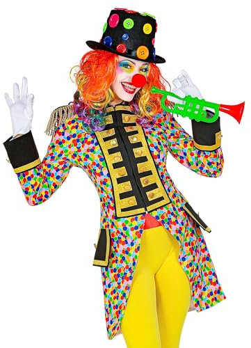 W WIDMANN MILANO Party Fashion - Kostüm Parade Frack, Regenbogen, CSD, Zirkusdirektorin, Gardeuniform, Clown, Showgirl, Faschingskostüm