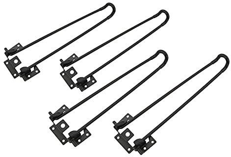ZYLLZY Lot de 4 pieds de table pliants avec manchon en caoutchouc, très résistants, pour projets de bricolage, facile à installer, pieds de table basse pliables, avec vis de montage, 51 cm