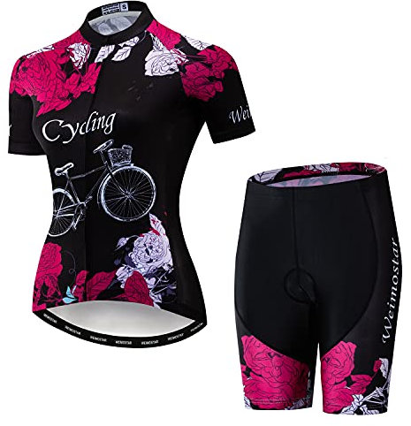 PSPORT Radtrikot Sets Frauen Sommer Kurzarm Fahrrad Trikots Fahrrad Kleidung Set