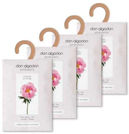 Don Algodon Ambients AMBIENTADOR Don ALGODÓN Cerezo EN Flor Perfumador Armario Sobres Perfumados, Papel, 13 g