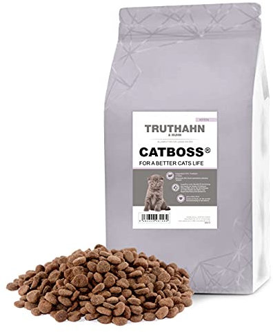 CATBOSS Trockenfutter speziell für heranwachsende, Junge Katzen (Kitten 2-12 Monate) | getreidefreie Rezeptur | Truthahn & Huhn (1,5 kg)