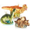 com-four® 3X Premium Christbaumschmuck - Deko-Dinosaurier aus echtem Glas - besondere Baumkugeln als Weihnachtsdeko - spezielle Weihnachtsbaumanhänger - hochwertige Christbaumkugeln (Dinos - 3 Stück)