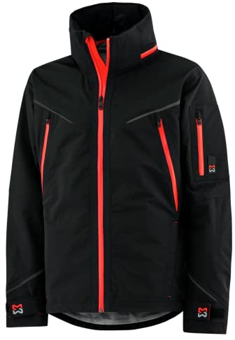 WÜRTH MODYF Winter-Hardshelljacke Performance für Herren – Blau | Absolut wasserdicht mit 15.000 mm Wassersäule – Reflektoren, feste Kapuze & wasserdichte Zipper – für Schnee & Sturm